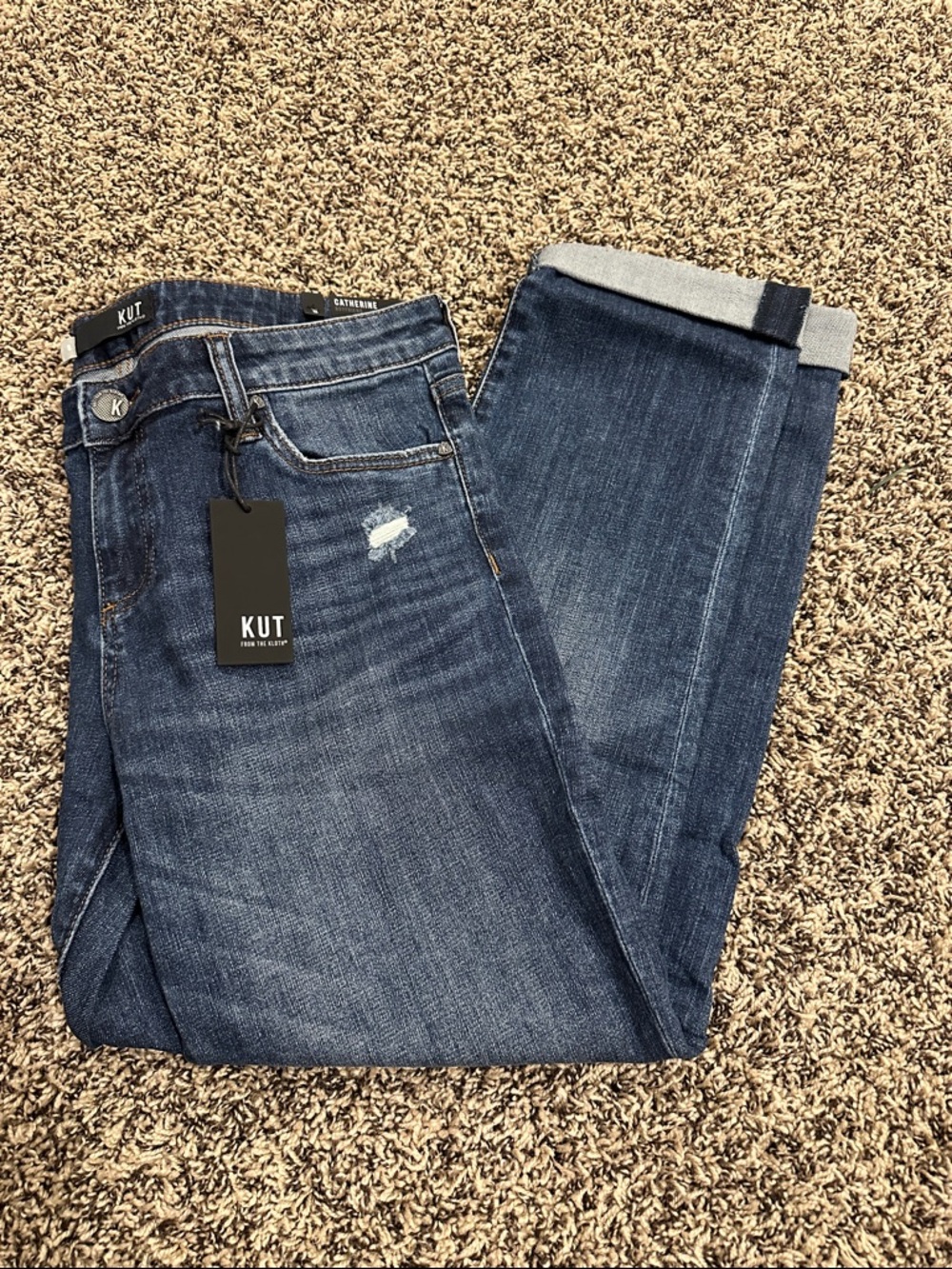 Kut From The Kloth Women's Dark Blue Slim Straight Jeans